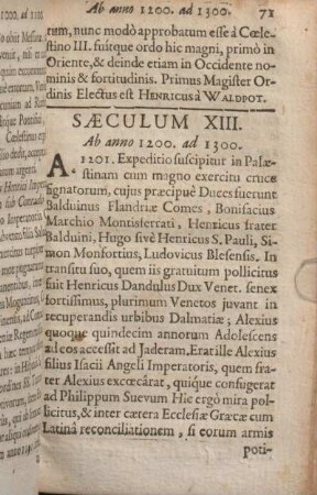 Saeculum XIII. Ab anno 1200. ad 1300.