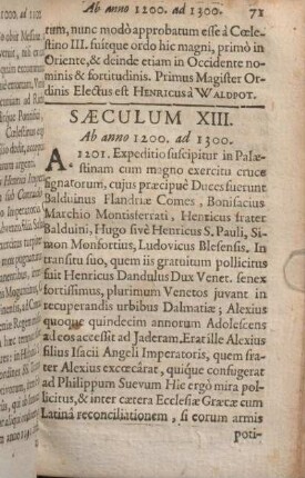 Saeculum XIII. Ab anno 1200. ad 1300.