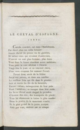Le Cheval D'Espagne