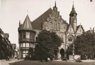 Hildesheim. Ansicht des ca. zwischen 1268 - 1290 im gotischen Stil errichteten Rathauses