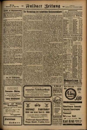 Zweite Ausgabe vom Donnerstag, den 24. April 1924.