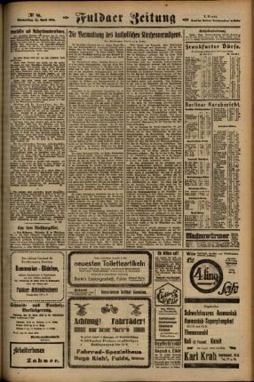Zweite Ausgabe vom Donnerstag, den 24. April 1924.