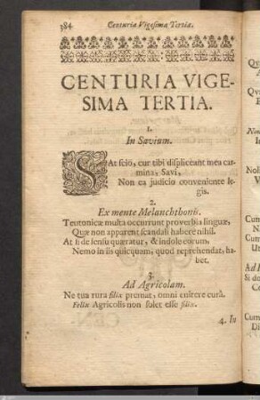 Centuria Vigesima Tertia.