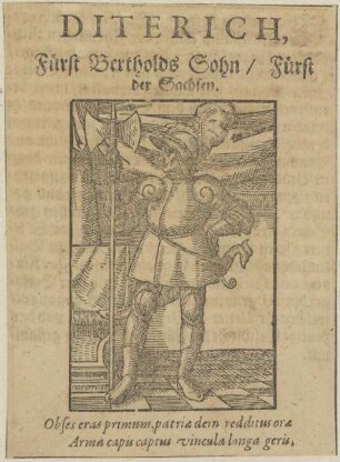 Bildnis von Diterich, Fürst der Sachsen