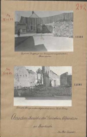 Gedeckte Straße in dem täglich beschossenen Dorfe Cernay
