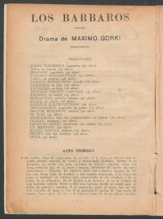 1921002200: Los bárbaros : drama