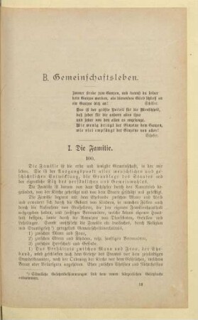 B. Gemeinschaftsleben