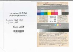 Entnazifizierung Josef Tauer , geb. 21.12.1883 (Tierarzt)