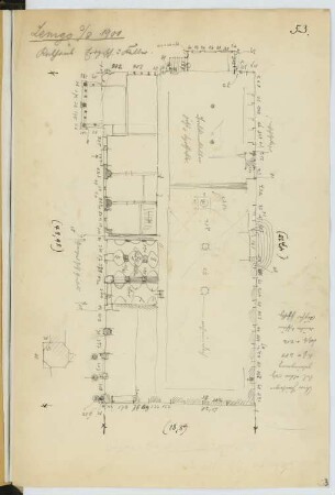 Rathaus, Lemgo: Grundriss Keller (aus: Skizzen- und Fotoalbum 18)