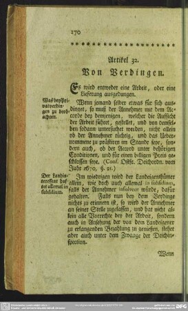 Artikel 32. Von Verdingen