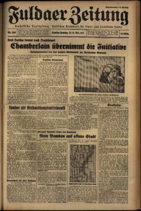 Erste Ausgabe vom Samstag, den 13. November 1937.