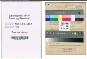 Entnazifizierung Jenny Roemer , geb. 01.12.1902 (Dentistin)
