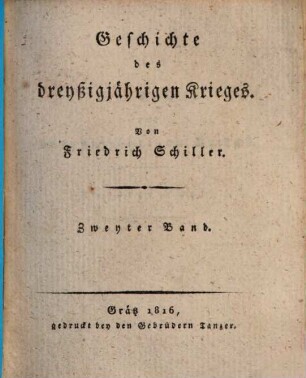 Geschichte des dreyßigjährigen Krieges, 2