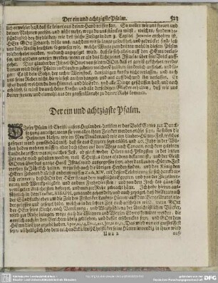 Der ein und achtzigste Psalm