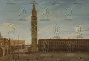 Venedig, Markusplatz mit Blick auf den Campanille