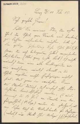 Brief an B. Schott's Söhne : 11.02.1905
