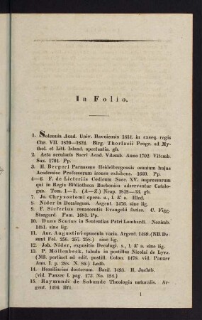 1-36, In Folio - In Quarto