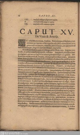 Caput XV. De Venis & Arteriis