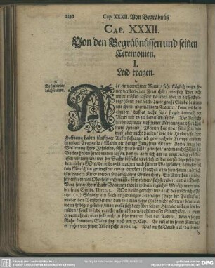 Cap. XXXII. Von den Begräbnüssen und seinen Ceremonien