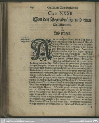 Cap. XXXII. Von den Begräbnüssen und seinen Ceremonien