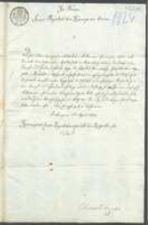 Brief von Bayern / Appellationsgericht (Amberg) an Franz Joseph Gämmerler