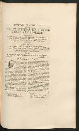 Novum Systema Iustitiae Naturalis Et Romanae.