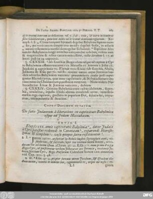 Caput Decimum Octavum. De fatis Iudaeorum à liberatione ex captivitate Babylonica usque ad Iudam Maccabaeum.
