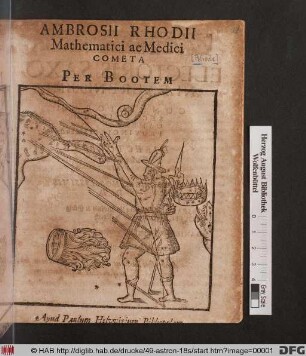 Ambrosii Rhodii Mathematici ac Medici Cometa Per Bootem