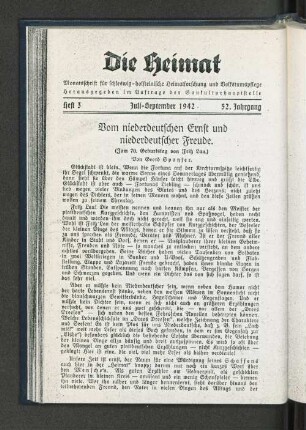 Heft 3 Juli-September 1942 1942 52. Jahrgang