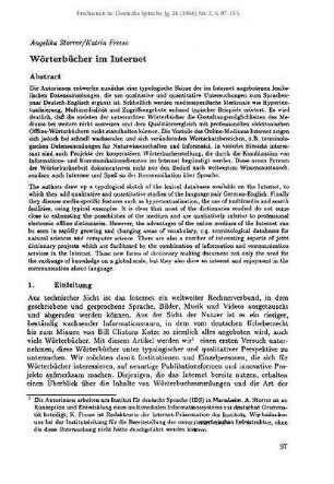 Wörterbücher im Internet