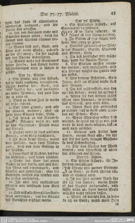 Der 77. Psalm