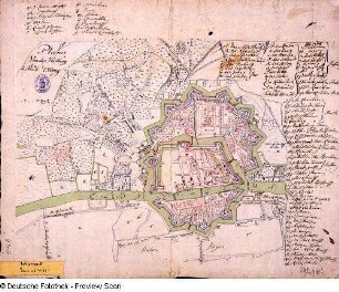 Plan von Festung und Stadt Elbing
