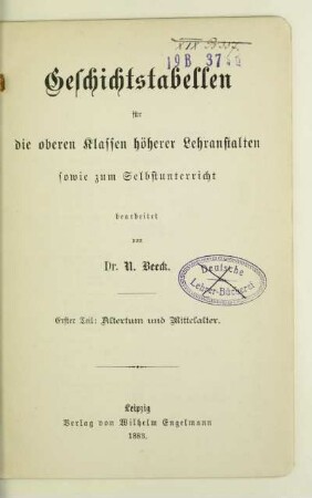 1: Altertum und Mittelalter