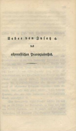 Ueber den Zusatz 4. des ostpreussischen Provinzialrechts.