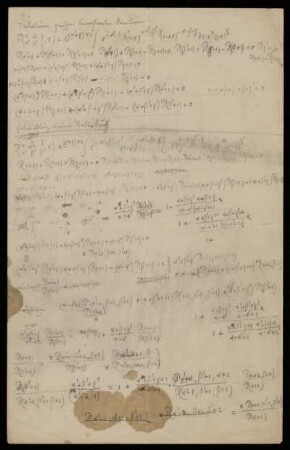 [P-Functionen], Ohne Ort, Dresden, 1855 - 1891 : Beiträge zur Theorie der durch die Gauss'sche Reihe F (, ß, , X) darstellbaren Functionen ; Hypergeometrische Reihen (noch zu verwenden) [Bl. 5-32]