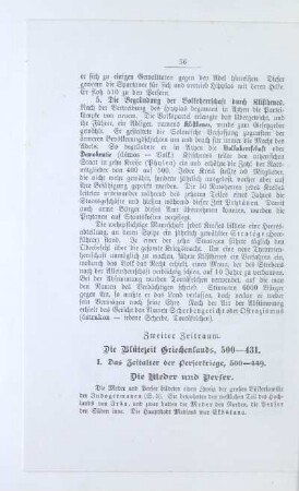 Zweiter Zeitraum. Die Blütezeit Griechenlands, 500 - 431