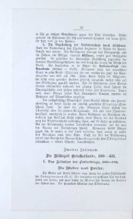 Zweiter Zeitraum. Die Blütezeit Griechenlands, 500 - 431