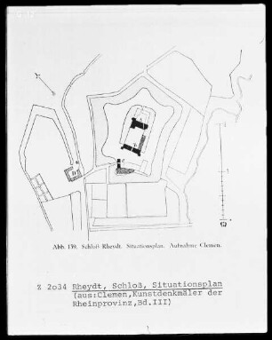 Rheydt: Situationsplan des Schlosses