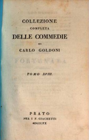 Collezione completa delle commedie di Carlo Goldoni, 18