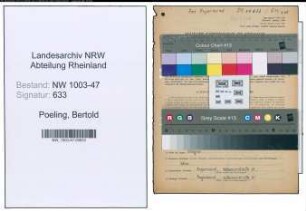 Entnazifizierung Bertold Poeling , geb. 08.08.1894 (Lehrer)