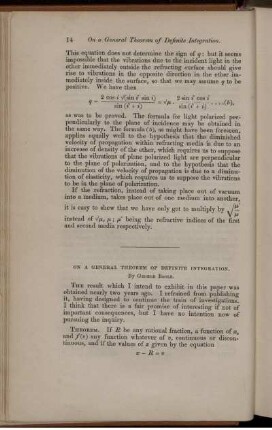 On a general theorem of definite integration.