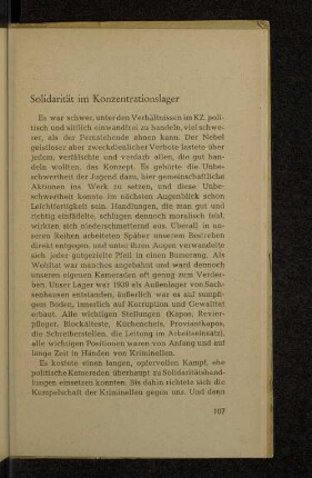 Solidarität im Konzentrationslager