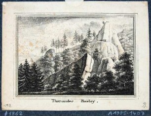 Ansicht der Bastei in Tharandt