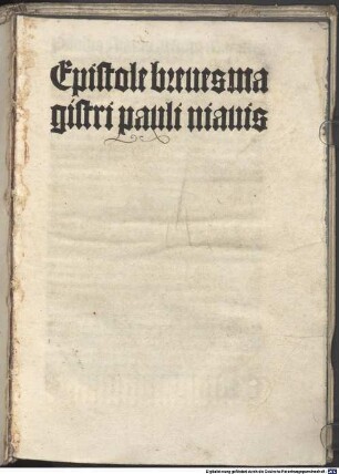 Epistole breves magistri pauli niavis
