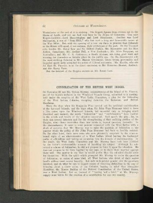 Consolidation Of The British West Indies.