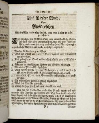 Das Vierdte Buch / Vom Ausdreschen.