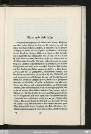 Sitten und Gebräuche