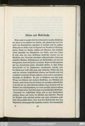 Sitten und Gebräuche