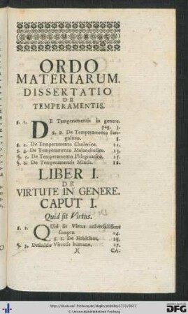 Ordo Materiarum.