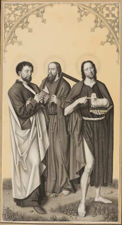 Die hll. Bartholomäus, Thomas und Johannes der Täufer